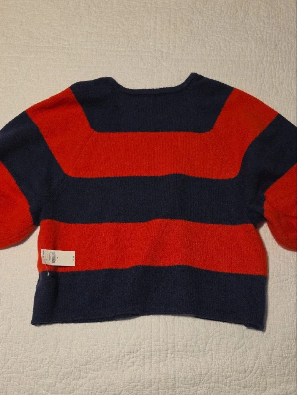 Old Navy SoSoft Red and Navy Stripe Sweater